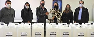 IFPR de Pitanga entrega álcool gel para Corpo de Bombeiros e Hospital